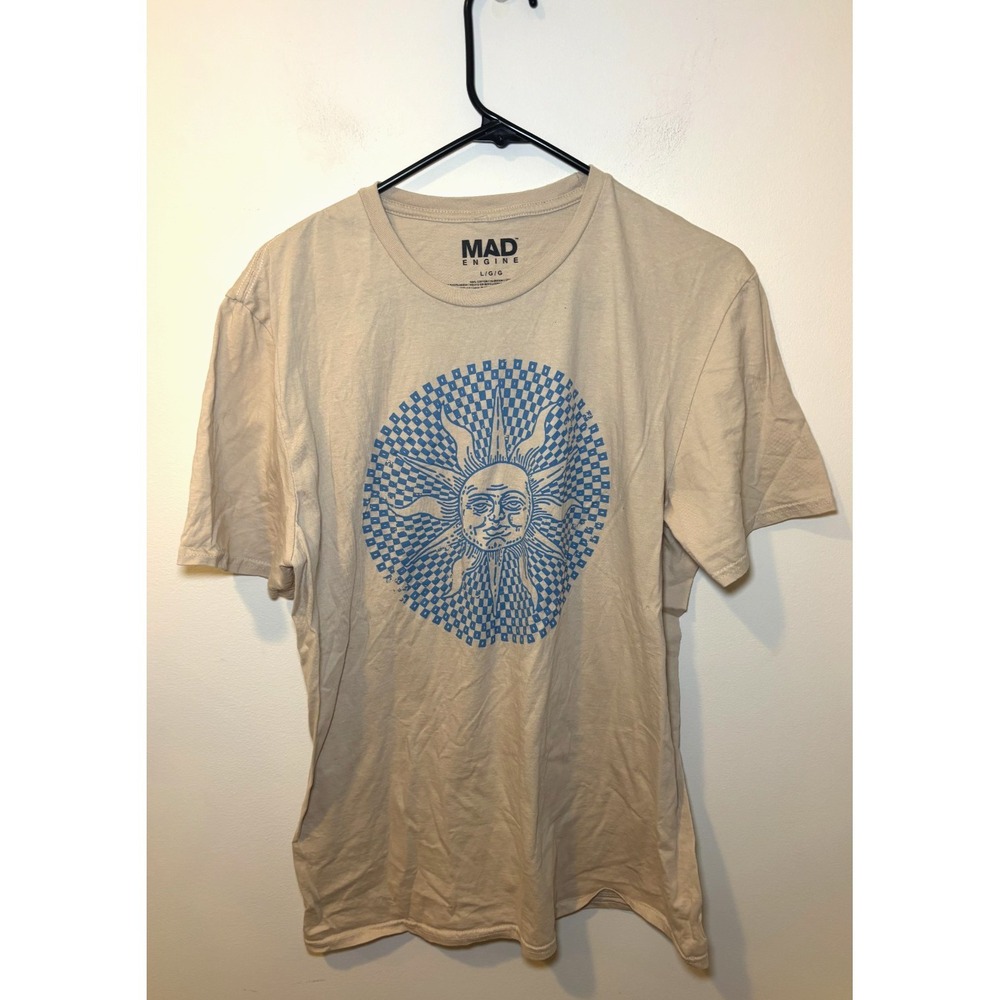 Mad Engine Celestial Sun Graphic T Shirt Size Large